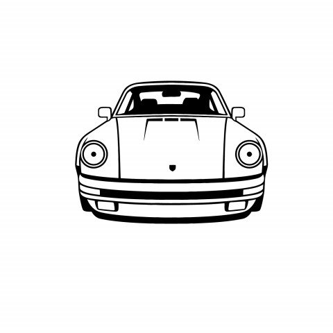 porsche outline